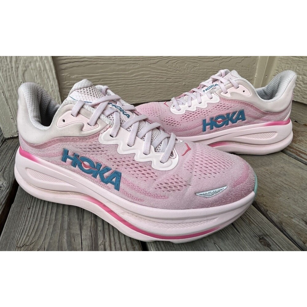 Hoka One One Bondi 9 Women's 10B Running Shoes Rose Tea/Petal
